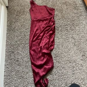 White Fox satin dress